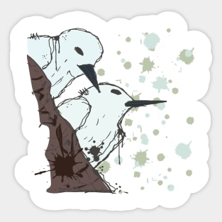 Fairy tern watercolor sketch Sticker